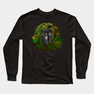 Abandoned Tardis in the deep jungle Long Sleeve T-Shirt